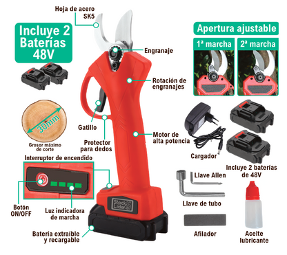 Tijeras de Podar Eléctricas + 2 Baterias